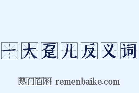 一大趸儿反义词是什么意思的图片
